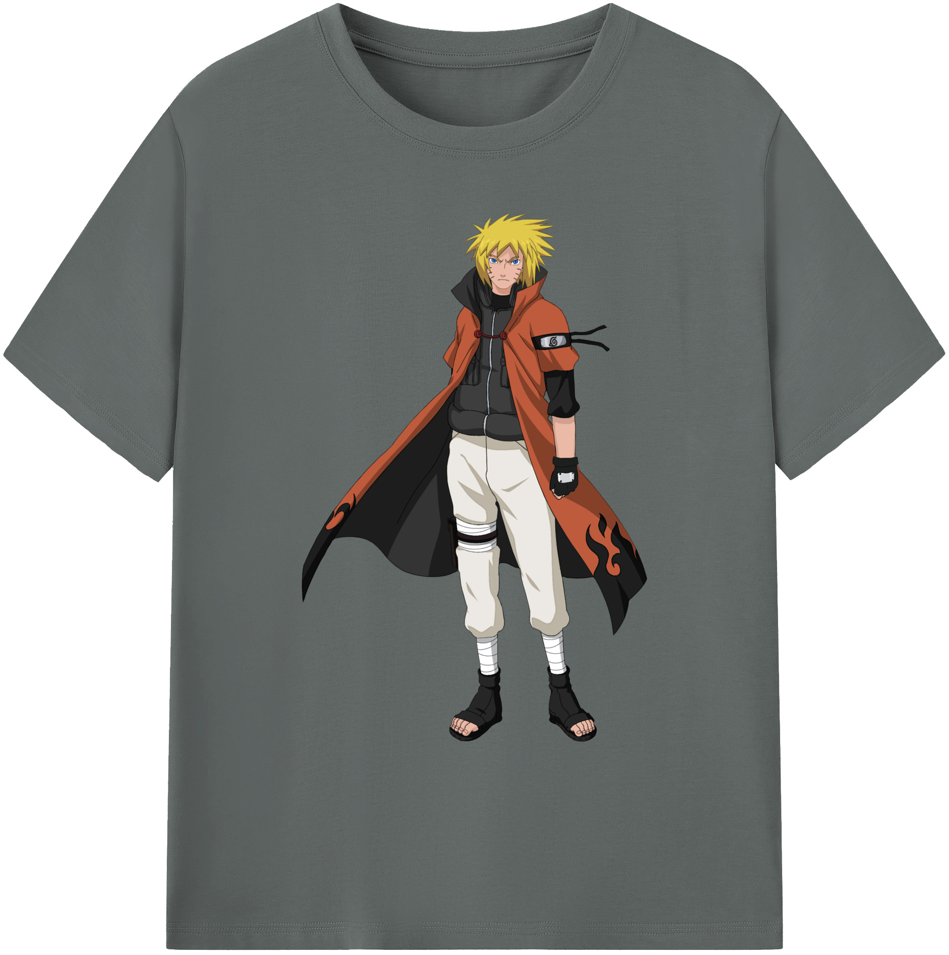（画像用） NARUTO -ナルト- うずまき ナルト Uzumaki Naruto 綿100％ メンズ半袖Tシャツ｜肌触りやわらか＆通気性